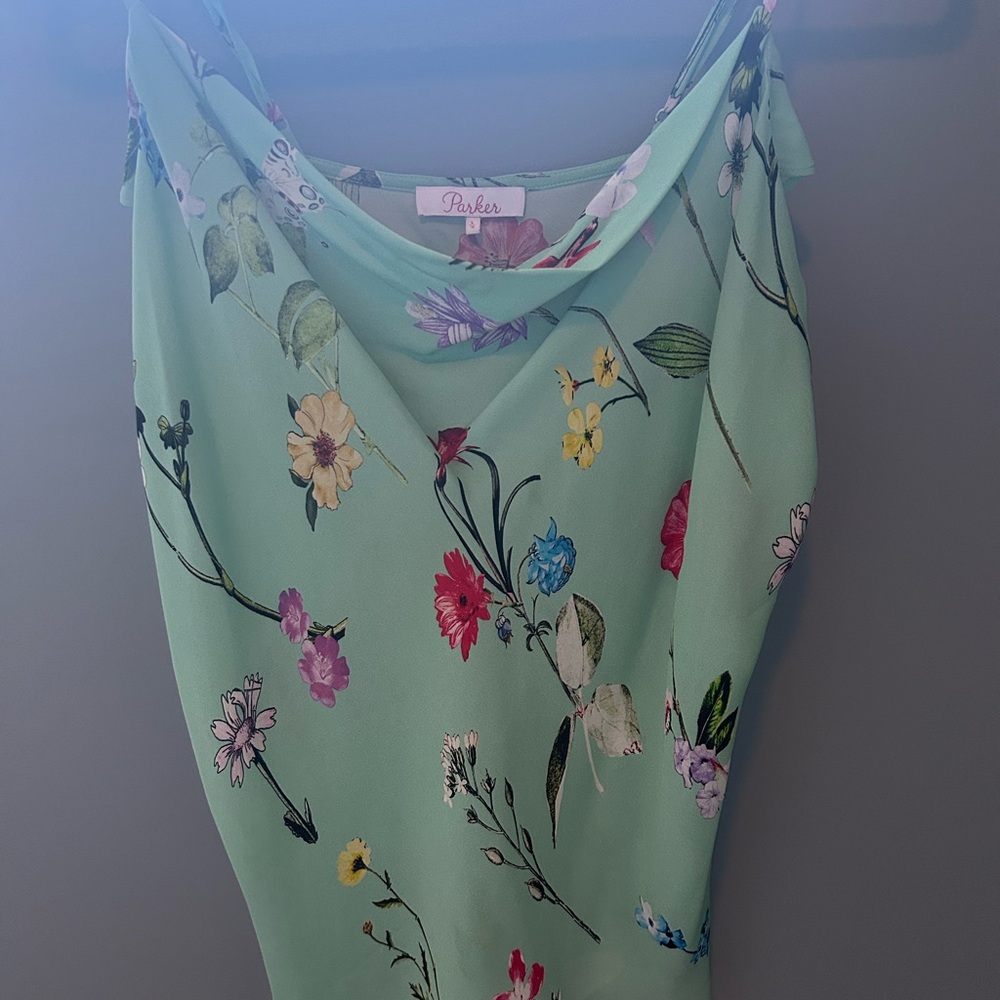 Parker Green Asymmetrical Camisole Top